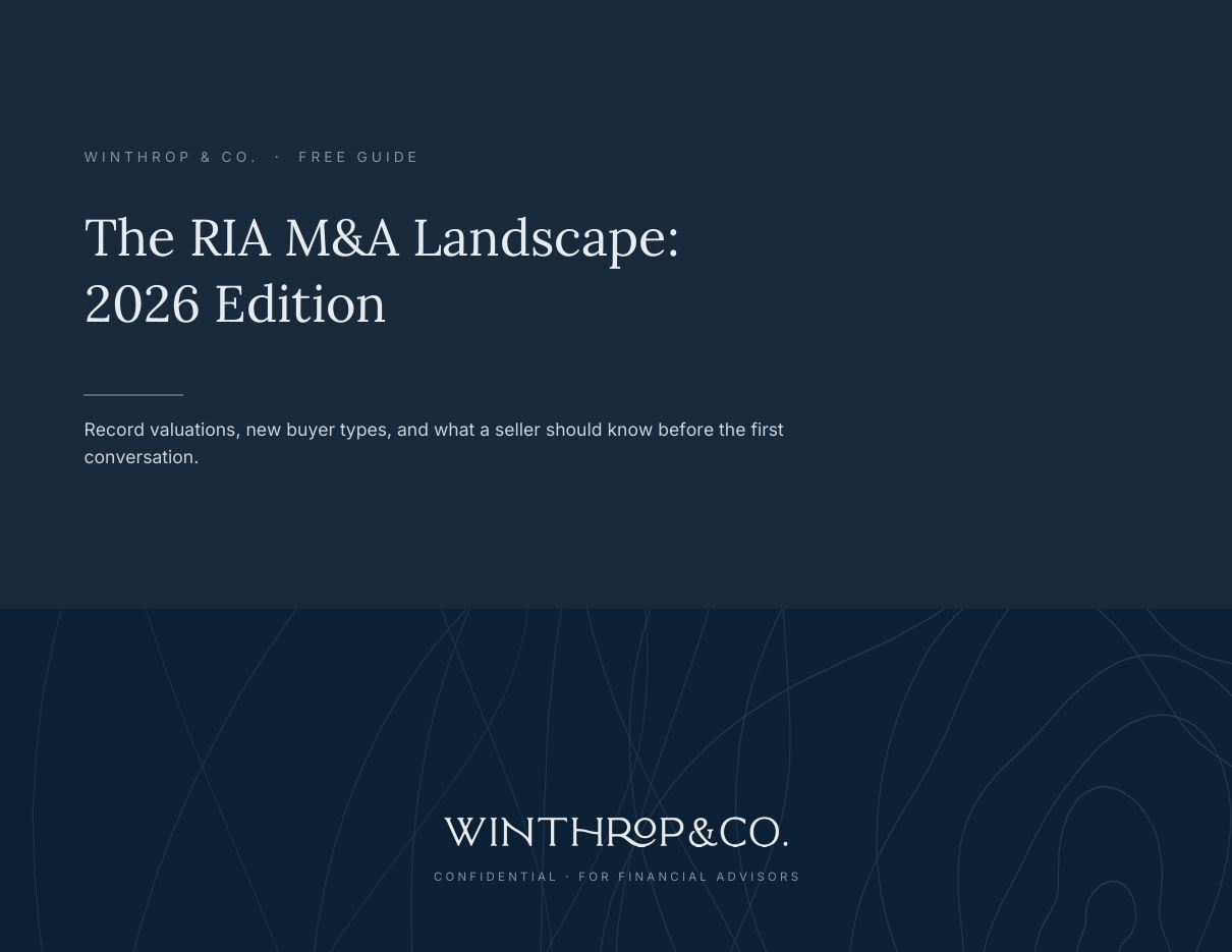 The RIA M&A Landscape: 2026 Edition — cover