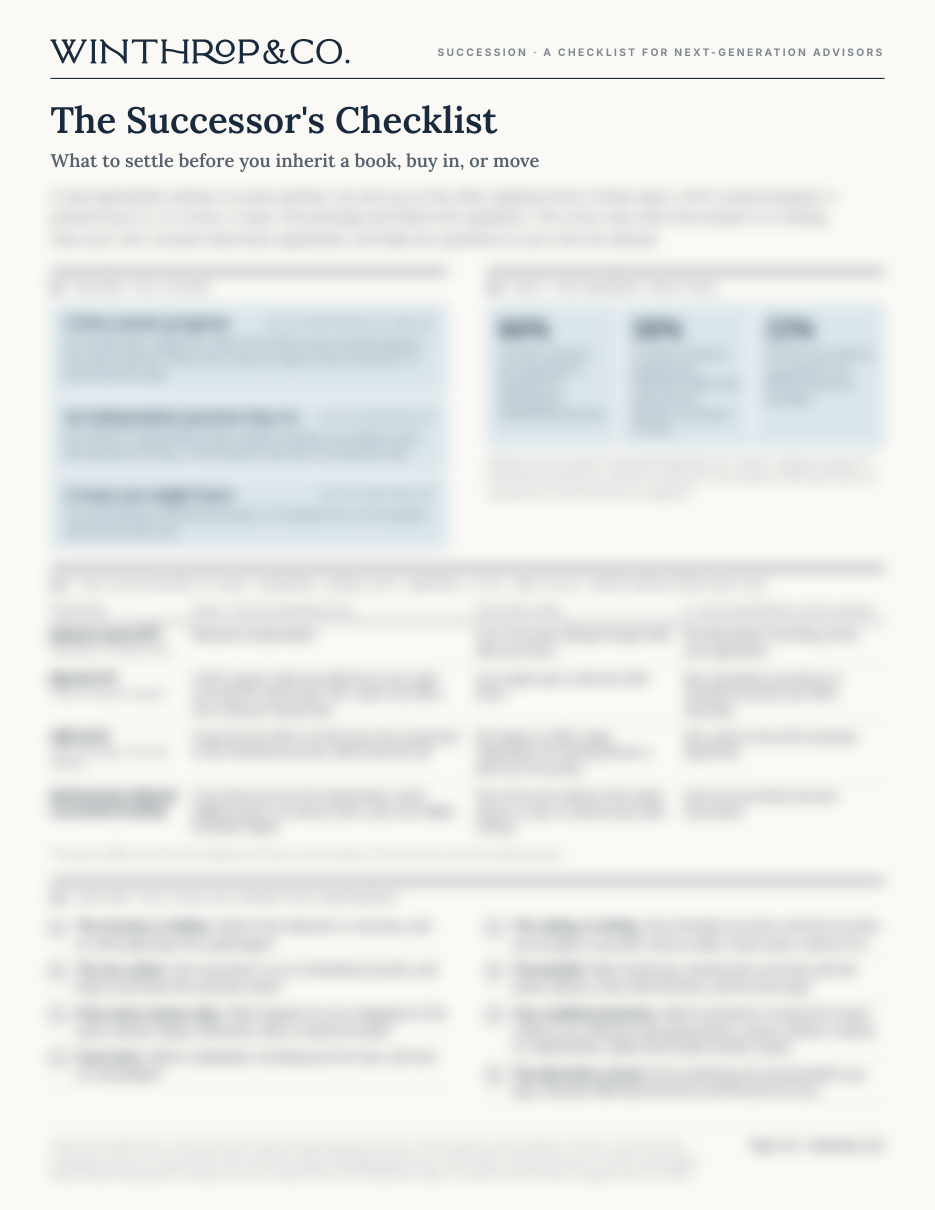 The Successor's Checklist, cover