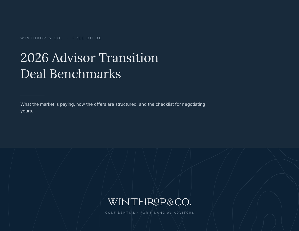 2026 Advisor Transition Deal Benchmarks — cover